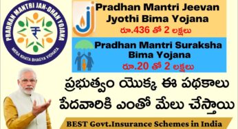 Best Govt Insurance Schemes In Telugu | PMSBY& PMJJBY SCHEMES BENEFITS | Modi Schemes|#moneymantrark