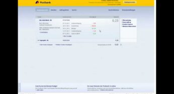 online banking Postbank Tutorial