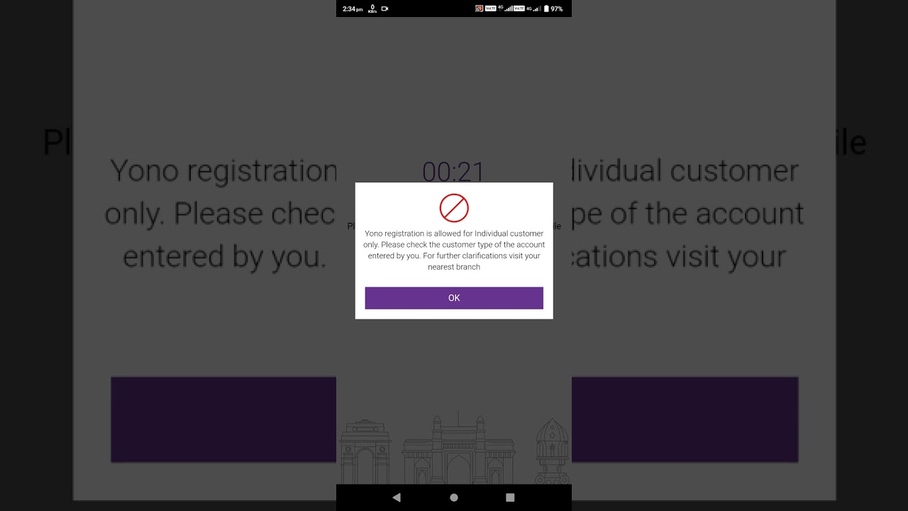 yono registration allowed individual customers only | yono internet banking login problemshort#video