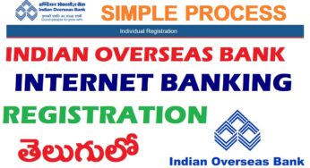 Indian Overseas Bank Internet Banking Registration in Telugu